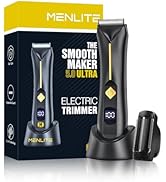 MENLITE Men's Groin & Body Hair Trimmer, Lawn Mower, Equipped with 4 Limit Combs,Dual-Head Trimme...