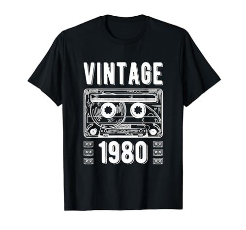 Cassette classique vintage 1980 pour 44e anniversaire T-Shirt