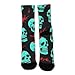 Meaudiwes Fashion Dress Decor Socks, Comfortable Work Leisure Sports Socks For Girls And Boys Halloween Cool Red Blood Zombie Skull