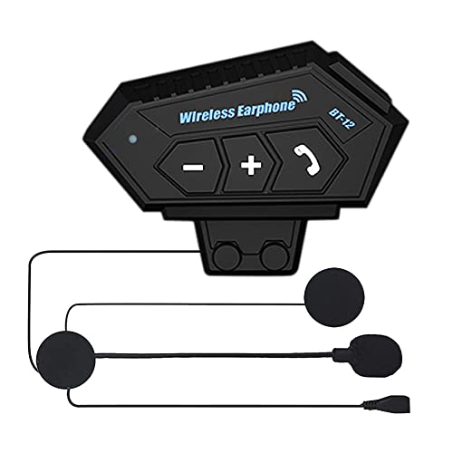 BIGFOX Auriculares Casco de Motocicleta, Auriculares Inalambricos Bluetooth 5.0,Intercomunicador...
