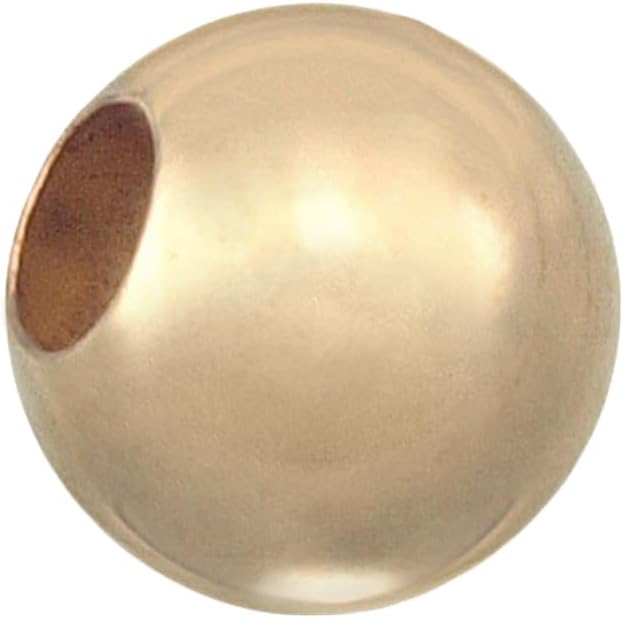 Miniatura 3 de Cuentas redondas lisas rellenas de oro amarillo de 0.079 in, se venden en paquete (100 piezas) cuentas lisas para manualidades de joyas, ideal para