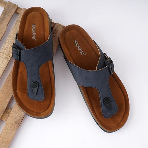 Image of HEALTH FIT Comfortable & LightWeight | Fashionable & Everyday Stylish & Durable Design Slip-on Style Flip Flops for Gents HF3078
