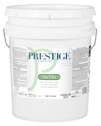 PRESTIGE Paints Interior Paint and Primer In One, 5-Gallon, Satin,