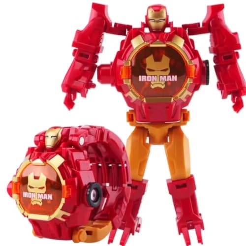 ADAMO Iron Man Super Hero Action Figure Toy Robot Deformation Convertible Digital Wrist Watch for Kids (Pack of 1) 921RYP12 (B0CX992ZLG) Amazon Price History, Amazon Price Tracker