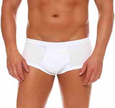 SES Herenslips, set van 5 stuks, dubbele rib met gulp en zachte tailleband van 100% katoen, wit, XXL