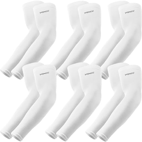 Image of YQXCC Arm Sleeves Cooling UV Sun Protection Sport Compression for Men Women | UPF50, Tattoo Coverage, Lightweight, Breathable, Seamless Cover Arms, Daily Wear, Outdoor Work, Basketball, Baseball, Golf