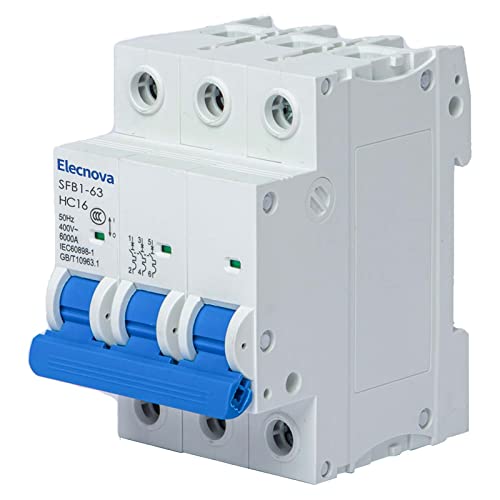 Sfb1-63Hc 3P Miniature Circuit Breakers Din-Rail Mounted Mcb Ac 50/60Hz Current Of 16Amp Voltage 400V Overload, Thermal Magnetic Trip Short-Circuit Protection Of Lighting #TOP8