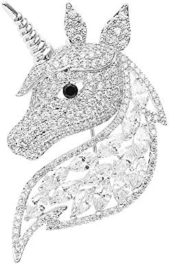 Rhinestone Unicorn Brooch for Women Girls Unisex Fashion Dainty C...