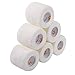 Produktbild 6 Stück Pflasterverband Kohesive Selbsthaftende Bandagen WEISS Elastischer Fixierverband 5 CM Breite 4,5 M Länge Für Finger, Hand, Zehen, Füße Ohne Kleber, Fingerpflaster, Wundverband