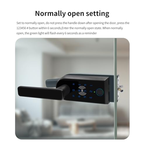 Serrure de porte en verre connectée avec digicode et badge pour bureau