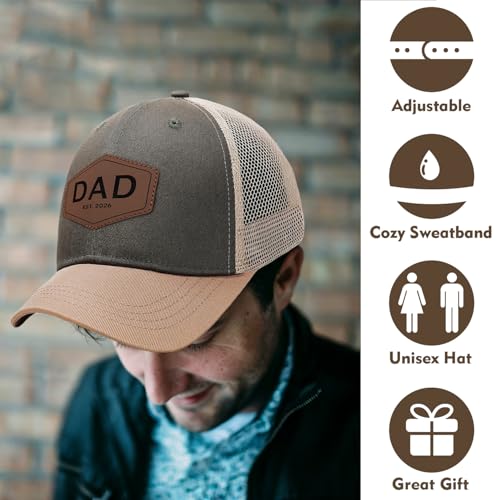 Image of Worlds Best Dad Ever Trucker Hat Fathers Day Birthday Gifts for Father Dad Papa Daddy from Daughter Son Baseball Cap