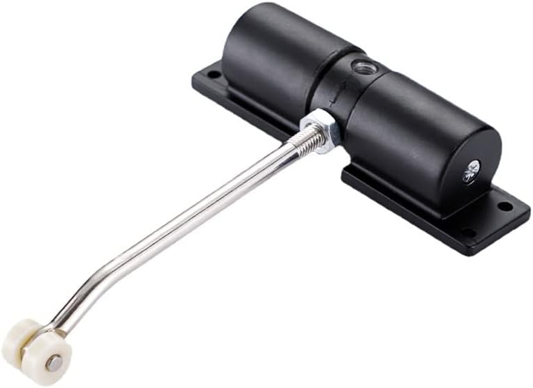 Door Closer Black, Automatic Heavy Duty Safety Spring Closer for Interior Exterior, Automatic Adjustable Closer, Surface Mounted Automatic Door Shutter, Spring Loaded Door Closer