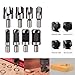 HZACHYX 8-Piece Set of Wooden Plug Drill bits, Used for Woodworking Hole Saw Cutting Tools, Cylindrical Claw Type Round Wood Tenon Drill, Woodworking Hole Opener
