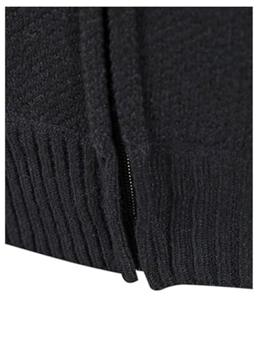SOLY HUX Men's Zip Up Hoodies Cardigan Color Block Long Sleeve Hooded Knit Sweater Jacket4