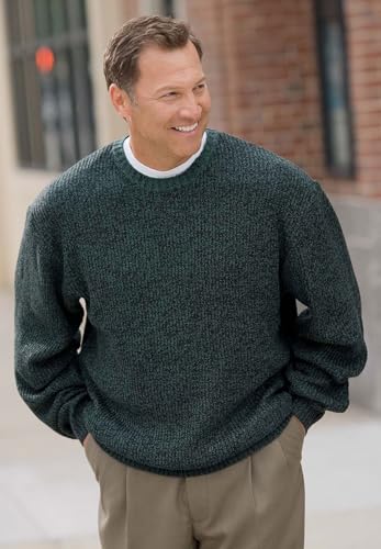 KingSize Men's Big & Tall Shaker Knit Crewneck Sweater4