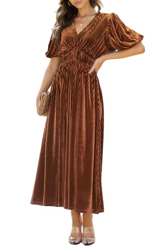 Image of Sissyaki Velvet Maxi Dress Fall Wedding Guest Dress 2026