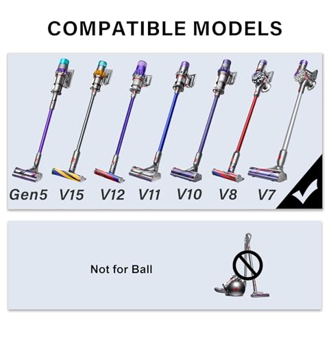 Accessory Tool Kit Attachment Set with Extension Hose for Dyson GEN5 G5 V15 V12 V11 V10 V8 V7 Cordless Vacuum Cleaner (6 in 1)