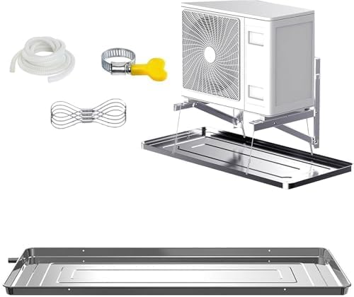 Stainless Steel AC Drain Pan with Water Pipe - 850x390mm for Effective Air Conditioning Water Leak Prevention, Durable & Corrosion-Resistant, Ideal for HVAC Systems