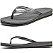 KuaiLu Chanclas Mujer Comodas Cuero Tela Flip Flop Verano Cool Playa Piscina Planas Chancletas Caminar ligera Sandalias de Dedo Antideslizante Goma Suela Chancles Grises 41