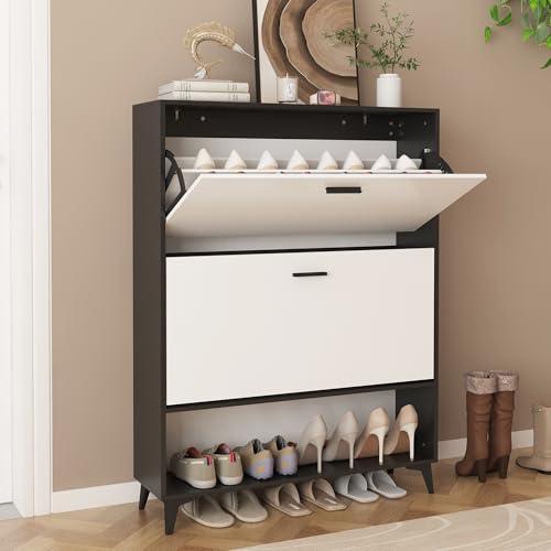 Shoecabinetentrywayshoestorageorganizerwithopenshelvesnarrowshoerackcabinetforhallway464hx354wx94dblack Urban Country Home Decor Shoe cabinet entryway shoe storage organizer with open shelves narrow shoe rack cabinet for hallway 464 h x 354 w x 94 d black urban country home decor