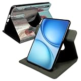 Cdkfxjy Case for Samsung Galaxy Tab S9/S10 Lite/S10 FE/S9 FE, 360° Rotating Stand Cover with Auto Wake Sleep, Premium PU Leather Folio Protective Shell,White Pink Horse