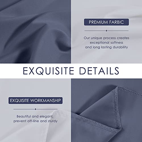 Love's Cabin Brushed Microfiber Pillowcase For Hair And Skin (Storm Blue, 20X30 Inches) Bed Pillow Cases Queen Size Set Of 2, Soft Wrinkle Resistant Pillow Covers With Envelope Closure #TOP3