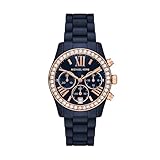 Michael Kors Women's Watch, Lexington Chronograph Blue Ceramic Watch for Women