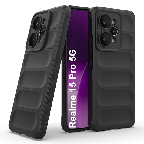 Image of Zapcase Back Case Cover for Realme 15 Pro 5G | Compatible for Realme 15 Pro 5G Back Cover | Liquid Silicon Magic Case with Camera Protection| Black