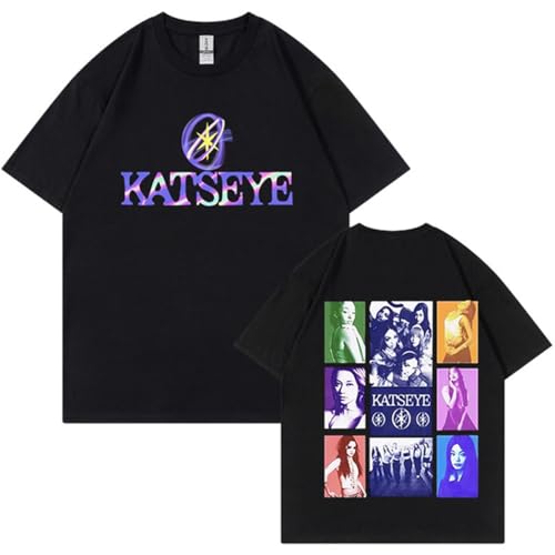 KASENFASHION Katseye Merch Y2K Unisex TShirt Retro Streetwear Kurzarmshirt Baumwolle Atmungsaktiv Cooles Outfit Damen Herren Alltagsmode