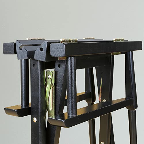 18" Director's Chair Black Frame-Burgundy Canvas by Casual Home - Image 9