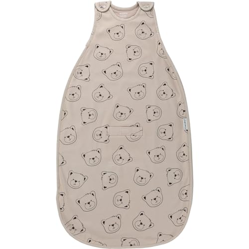 Woolino Merino Wool & Organic Cotton Baby Sleep Sack 2-24 Months – Ultimate 4-Season Baby Sleeping Bag, Universal Size Wearable Blanket, 2-Way Zipper & Adjustable Fit, Year-Round Use - Teddy Bear