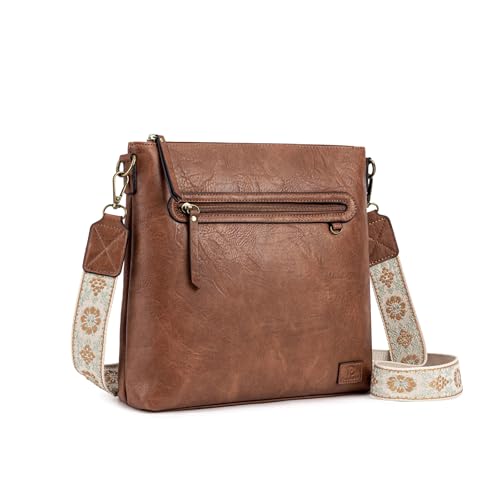 Image of Pomelo Best Women’s Medium Crossbody Bag – Lightweight Vegan Leather Handbag for Women with Wide Adjustable Shoulder Strap and Card Pockets