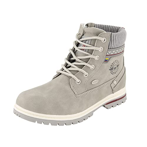 Dockers by Gerli bambina Stivaletti allacciati, ragazza Stivaletti,idrorepellente,stivali corti,stivali con lacci,hellgrau,40 EU / 6.5 UK