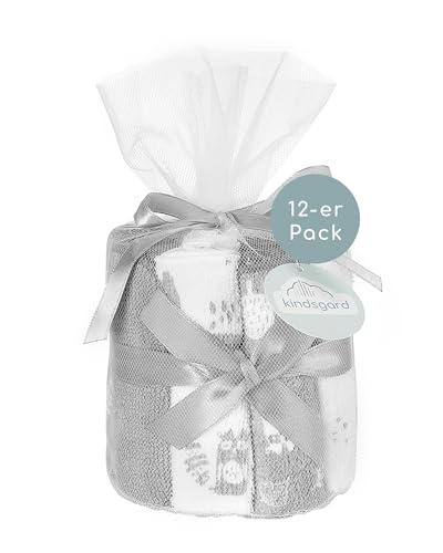 Kindsgard Baby Waschtücher 12er-Pack grau