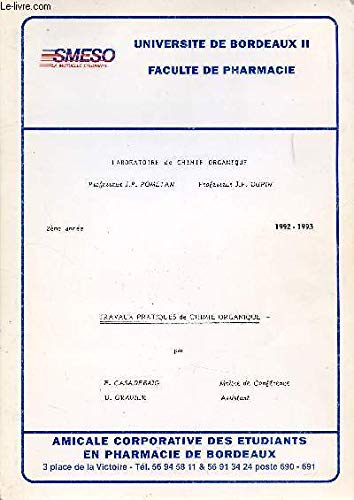 TRAVAUX PRATIQUES - CHIMIE ANALYTIQUE I - 2e ANNEE - 1992/1993