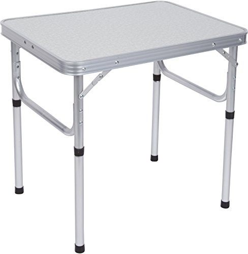 Aluminum Portable Folding Camp Table With Carry Handle - By Trademark Innovations, White