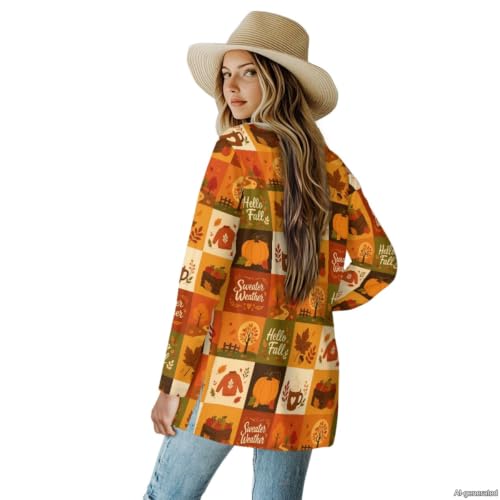 Image of Forchrinse Red Ladybug Cardigan for Women Causal Long Sleeve Open Front Cardigans Sweater Fashion 2024 Fall Coat with Pockets