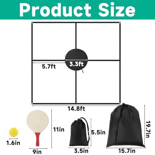 MABOZOO Beach Paddle Ball Set, Paddle Ball Beach for Family Friends Indoors Outdoors Games - Thumbnail 3