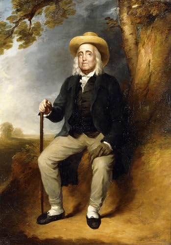 Impression sur Toile Jeremy Bentham par GF Watts Tableau d'Art 60x90cm