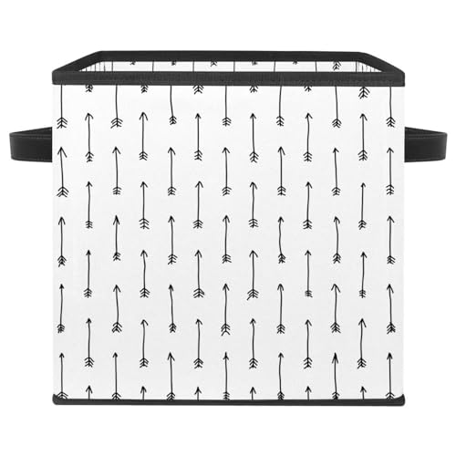 Boîte de rangement pliable cube avec poignées solides pour linge et vêtements