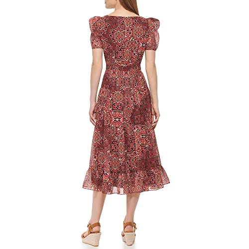 Image of Vince Camuto Women's Casual Tiered Skirt Printed Dress