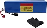 1, [parámetro de batería eBike] Nuestra batería de iones de litio de 48V 30AH puede funcionar bien para 200W a 1500 W eBikes/Motor/Scooter, corriente de descarga máxima constante 40 amperios. . Se puede recargar más de 1000 veces y la vida útil puede alcanzar 5 años.