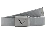 Callaway Herren V-Logo-golfgürtel mit Strapazierfähigem, Strukturiertem Stretch-Material und Verstellbarer Schnalle mit Metallspitze Gürtel, Griffin, Einheitsgröße