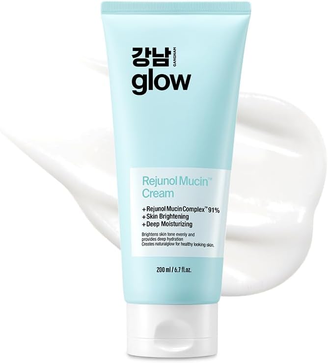 Rejunol Mucin PDRN Facial Cream 6.76 floz - 91.5% Snail Mucin Moisturizer with Hyaluronic Acid & Panthenol I Korean Skin Care I Face Moisturizer for Women | Salmon DNA