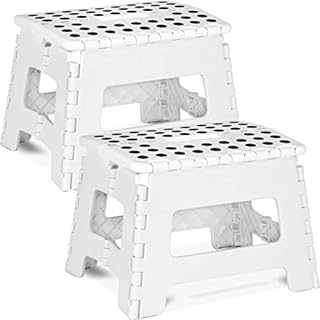Utopia Home Folding Step Stool - 9 - Super Strong Foldable Step Stool - Lightweight For Kids & Adults with 300 lbs Holding Capacity - Great for Kitchen, Bathroom and Bedroom (Blue, 1)