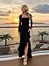 BORIFLORS Women's Bodycon Ruched Mesh Long Sleeve Maxi Dress Mermaid Ruffle Formal Cocktail Party Long Dresses, Medium, Black