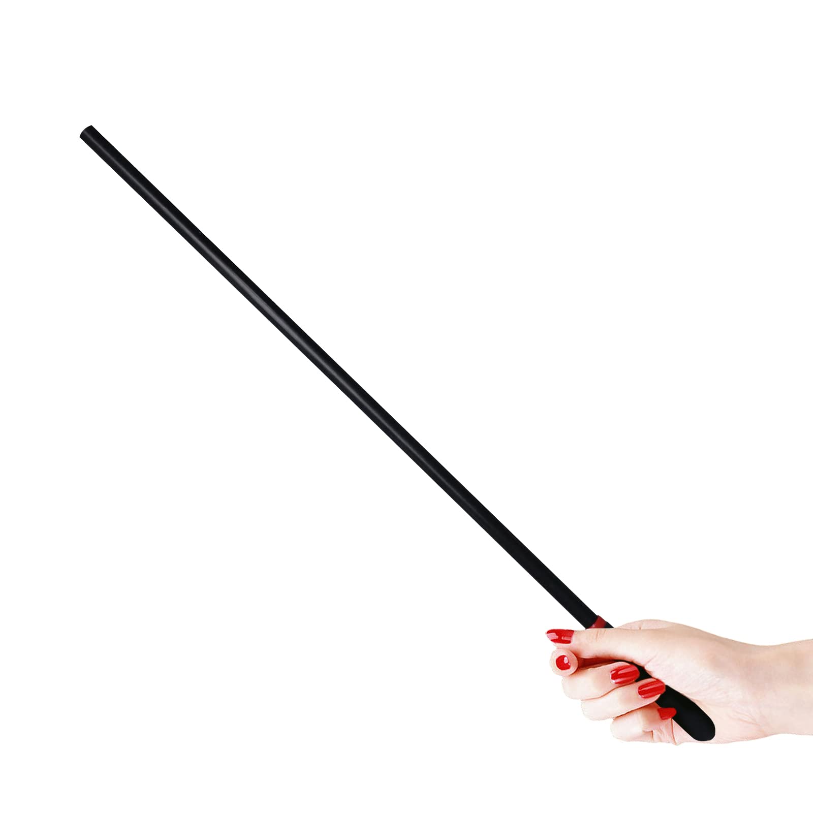 YFCQBB 18-inch Horse Riding Crop Stick 2-Piece Set, black, 21-inch