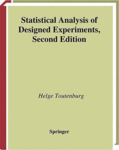 Statistical Analysis of Designed Experiments (Springer Texts in ...