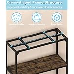 30 Gallon Fish Tank Stand, Upgraded Height Aquarium Stand Table with 2 Tiers Storage Shelf, Metal Reptile Breeder Turtle Terrarium Stand Rack for Home Office, 30" L x 12" W x 32.2" H, Black - Image 5