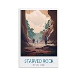 Vintage-Reiseposter „Starved Rock State Park“ auf 